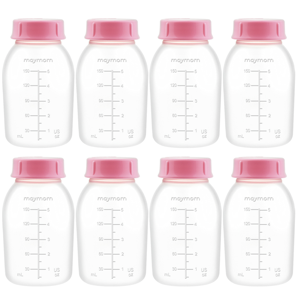 (image for) Maymom Breast Pump Bottle Compatible with Medela Pump in Style MaxFlow, Freestyle, Swing Maxi Pump, Maymom Breastshields; Compatible with Ameda MYA Joy, Finesse and Purely Yours Pumps; 8pc/pk